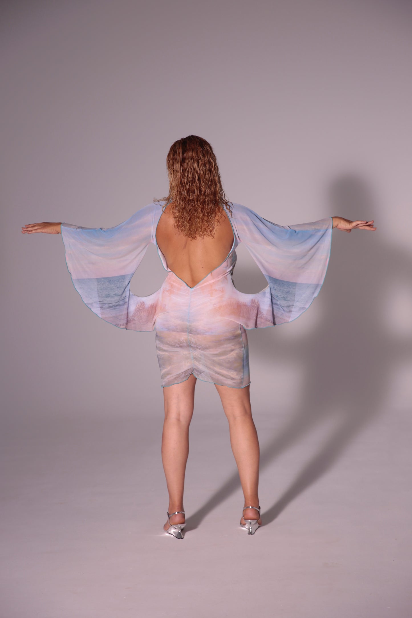 Vestido japonés en el estampado Sueño de Dama