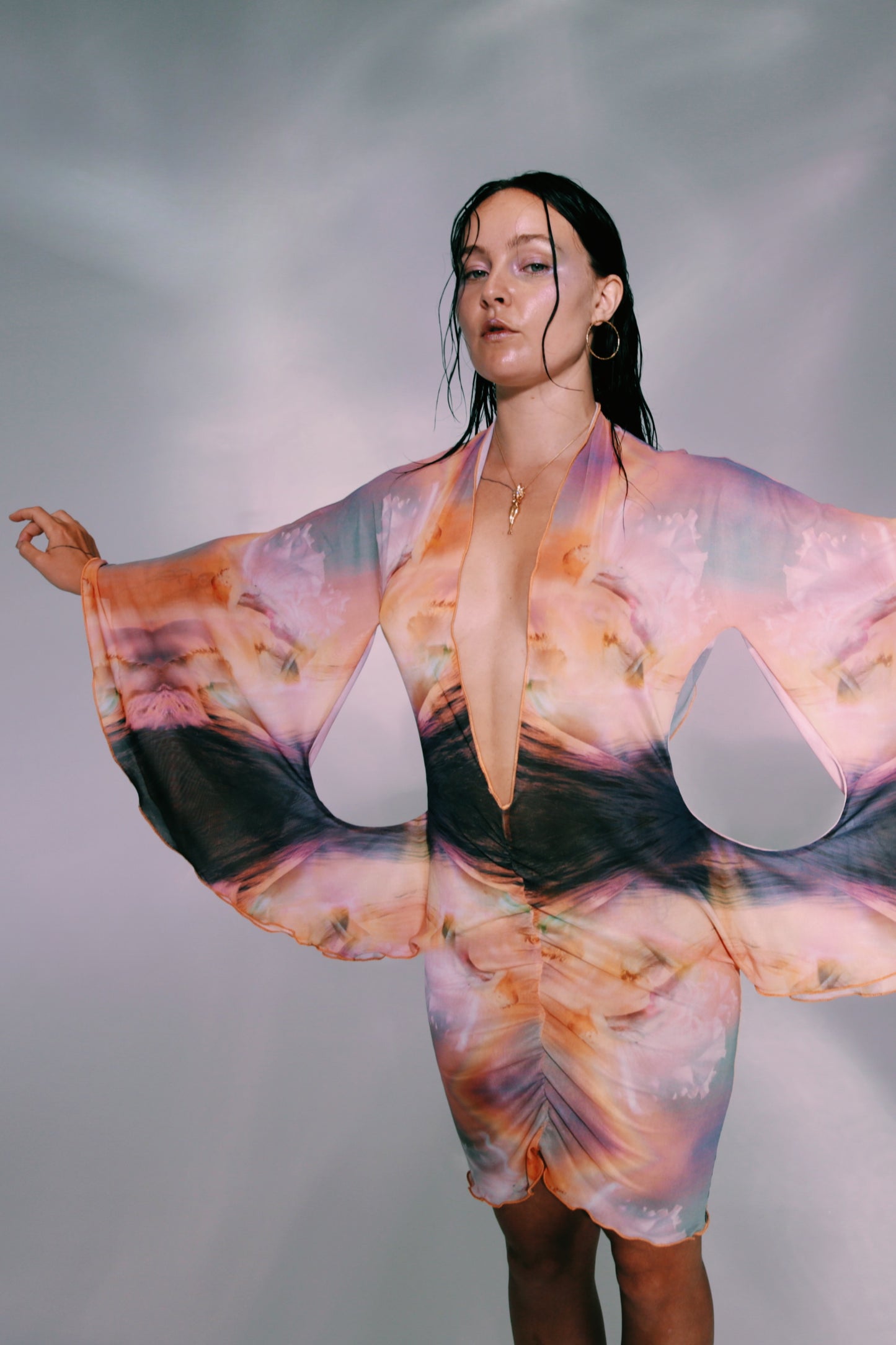 Japan Dress in The Tsunami Dream Print