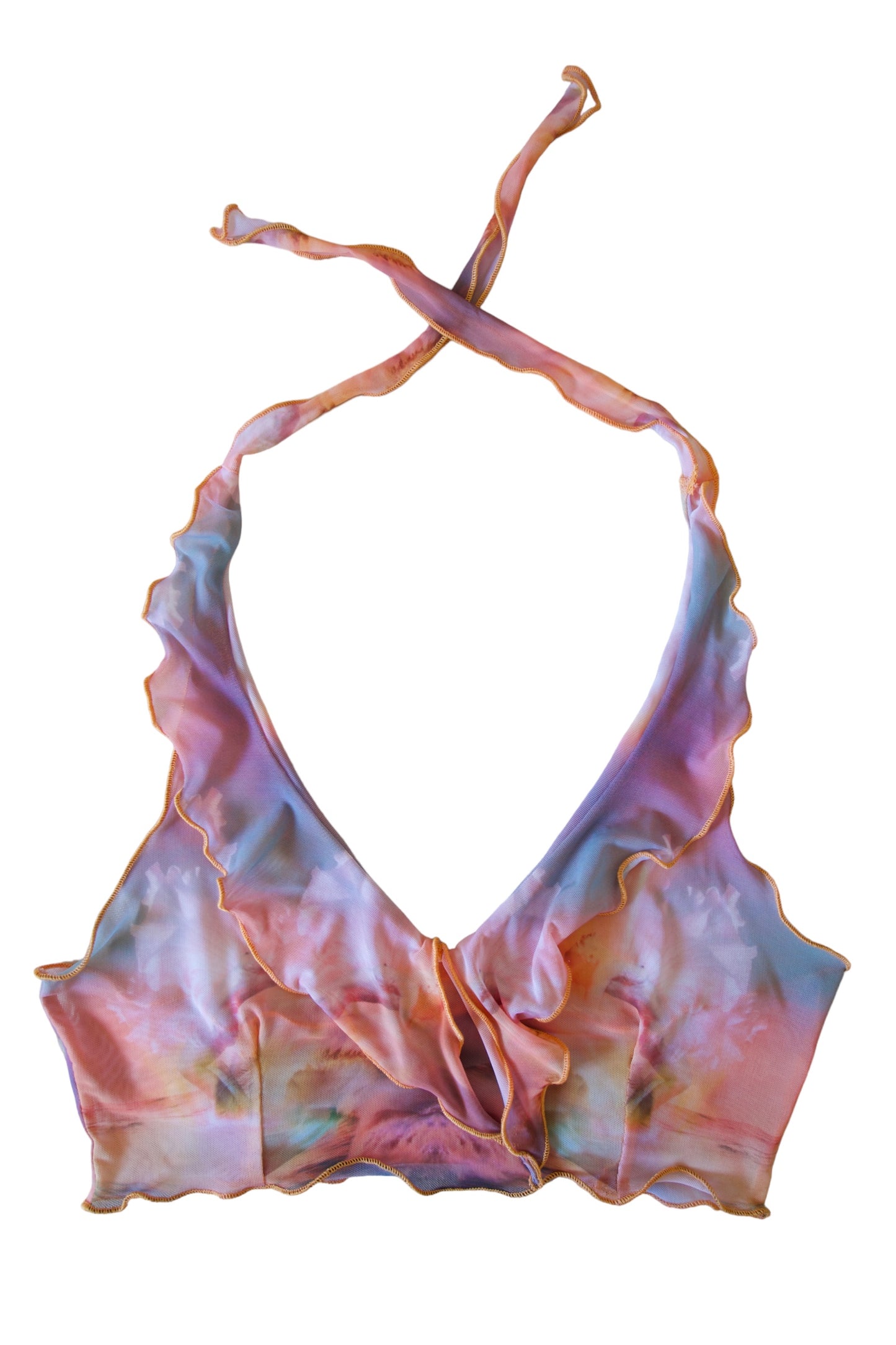 Jeanne Crop-top in the Tsunami Dream Print