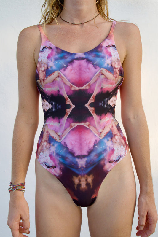 Swimsuit Aqua  in the Gaian Dream Print